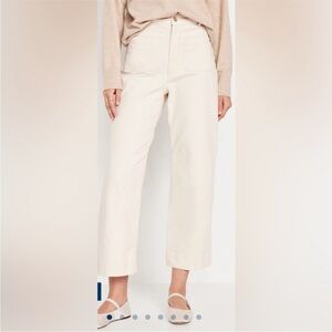 Old Navy High-Waist Crop Chino Wide Leg Pants, Size 4